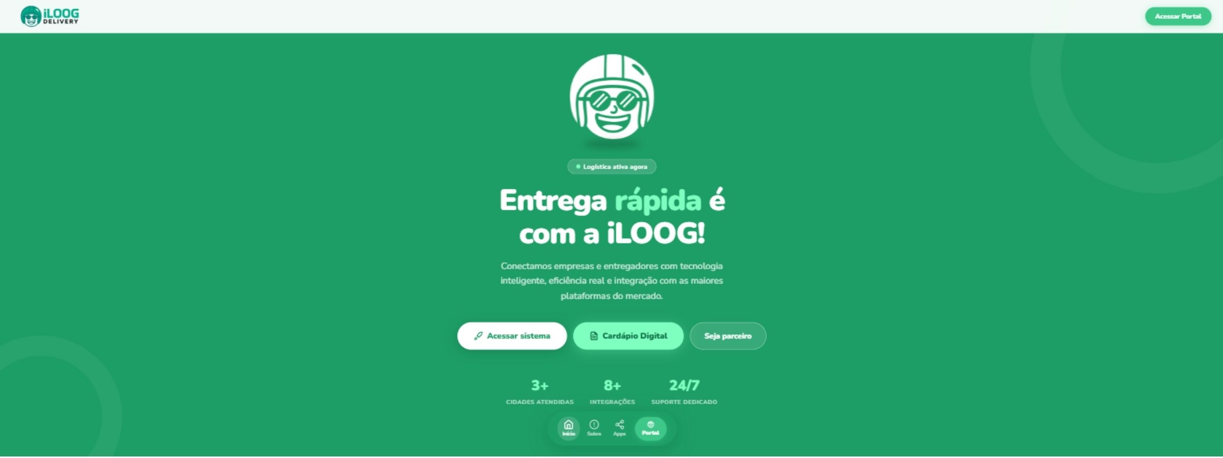 Preview do projeto iLoog Delivery